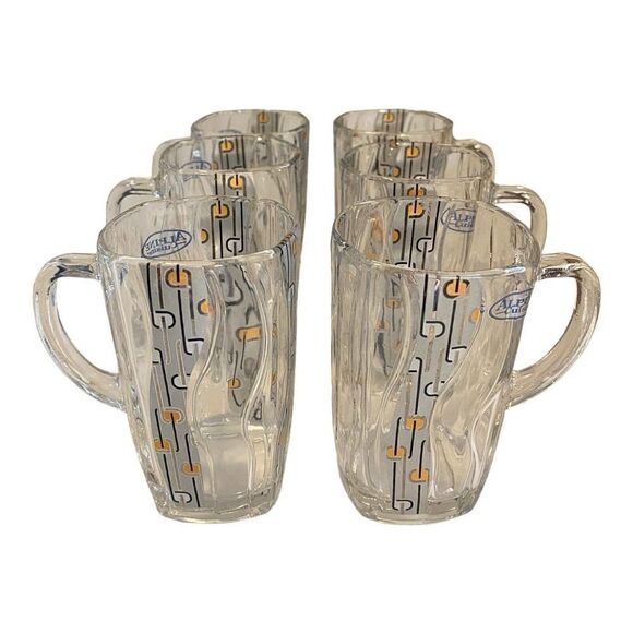 Alpine Tea Set Alpine Cuisine | Dining | Vintage Alpinecuisine Gold Glass Tea Cups Set ...